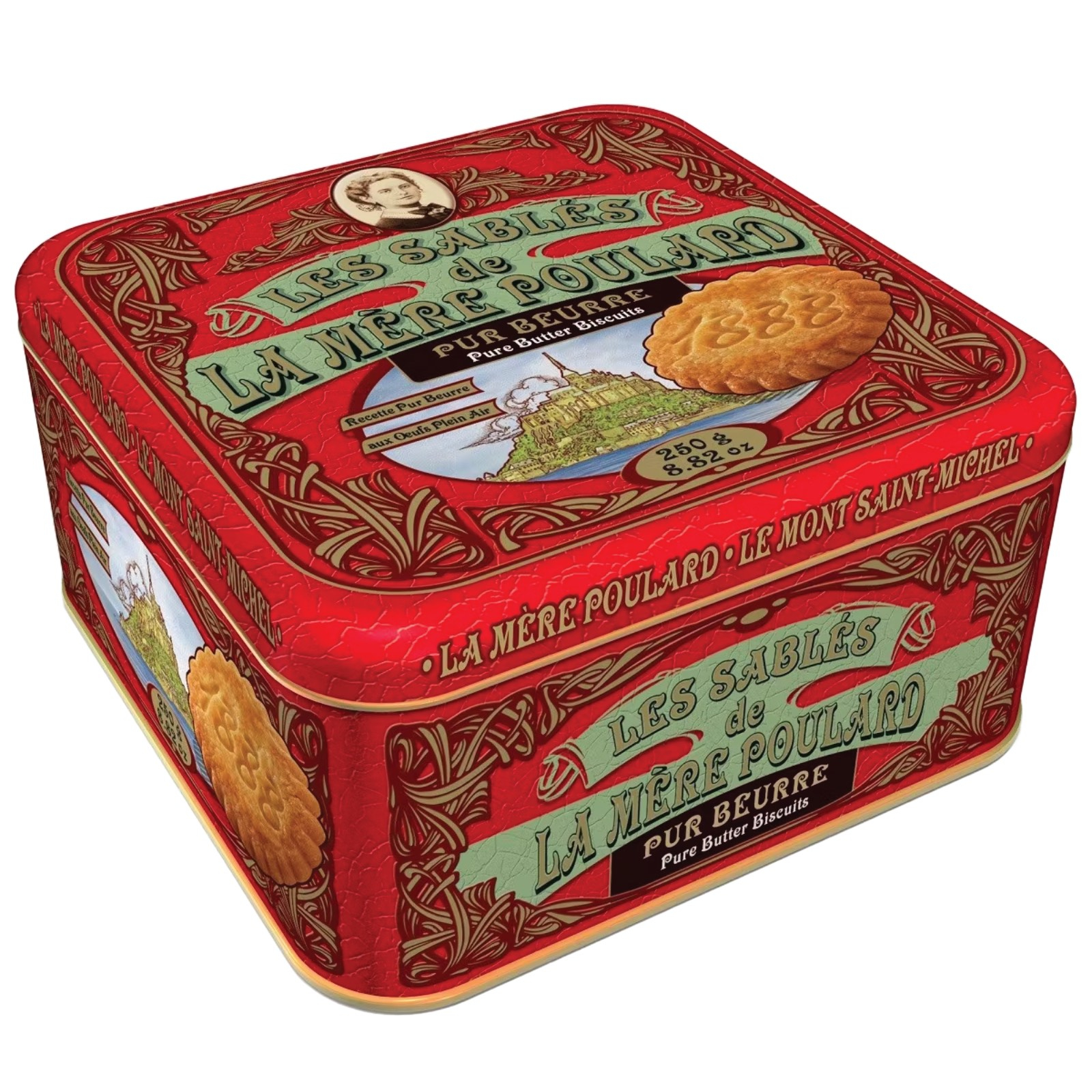 Les Sablés - Biscuiți fragezi cu unt cutie metalică 250G