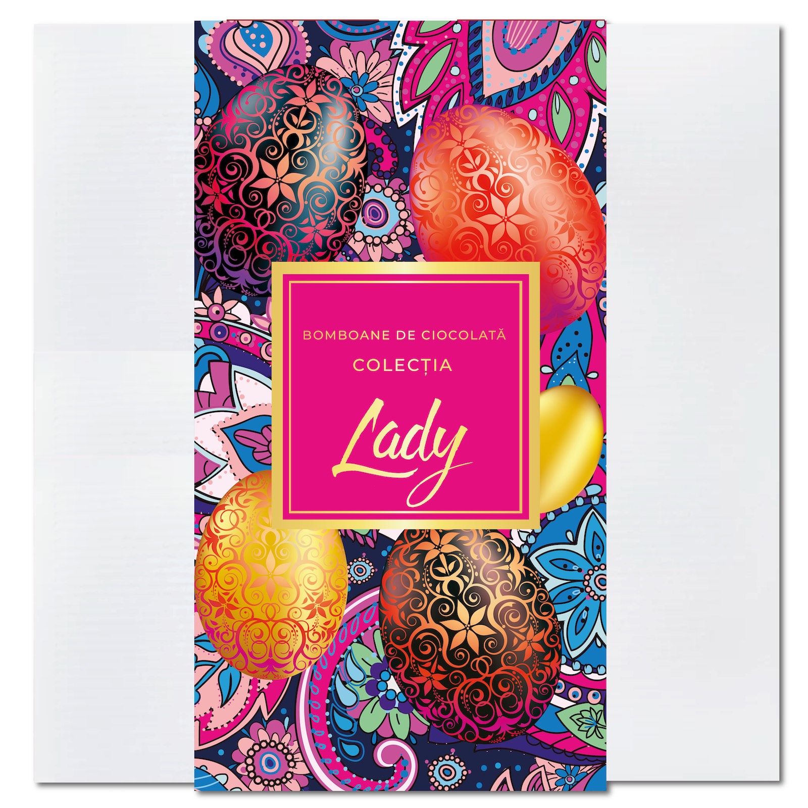 Colecția Lady Paște - Bomboane de ciocolată cu umplutură 180G